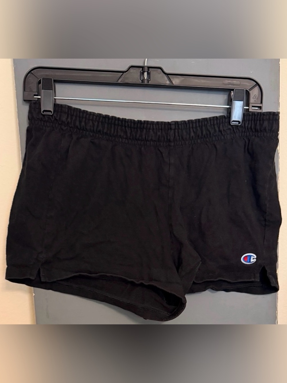 Champion Black Women's Athletic Shorts with Logo